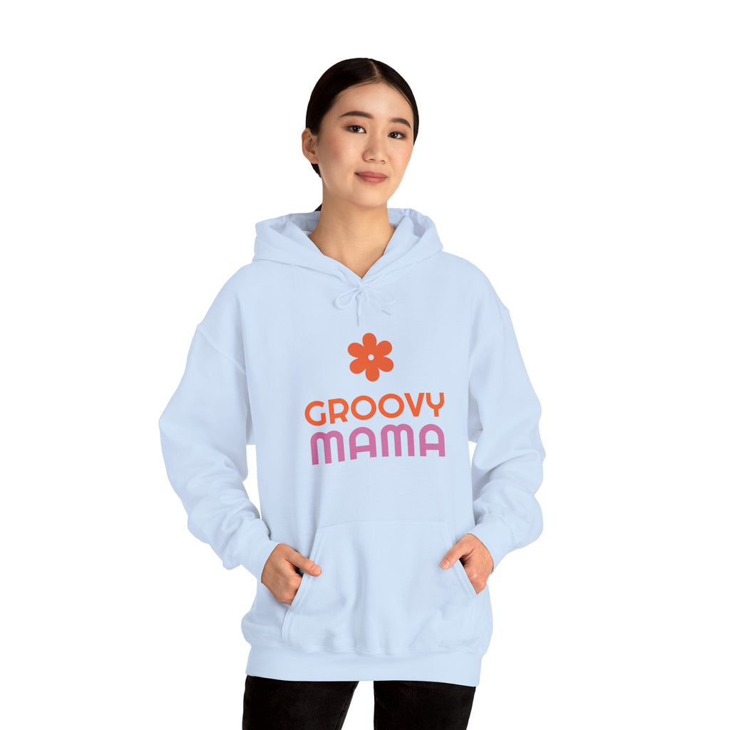 Groovy Mama Hoodie — Cozy Retro Flower Mom Sweatshirt
