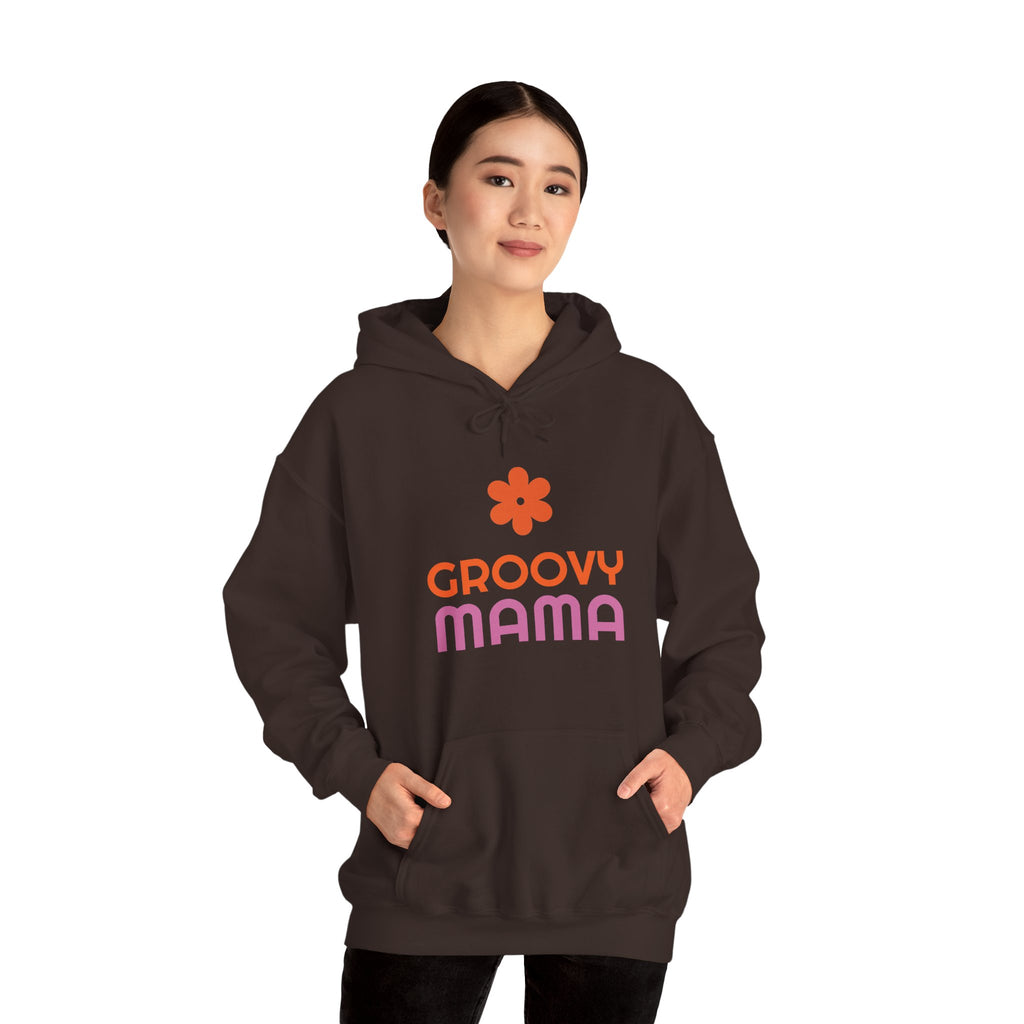Groovy Mama Hoodie — Cozy Retro Flower Mom Sweatshirt