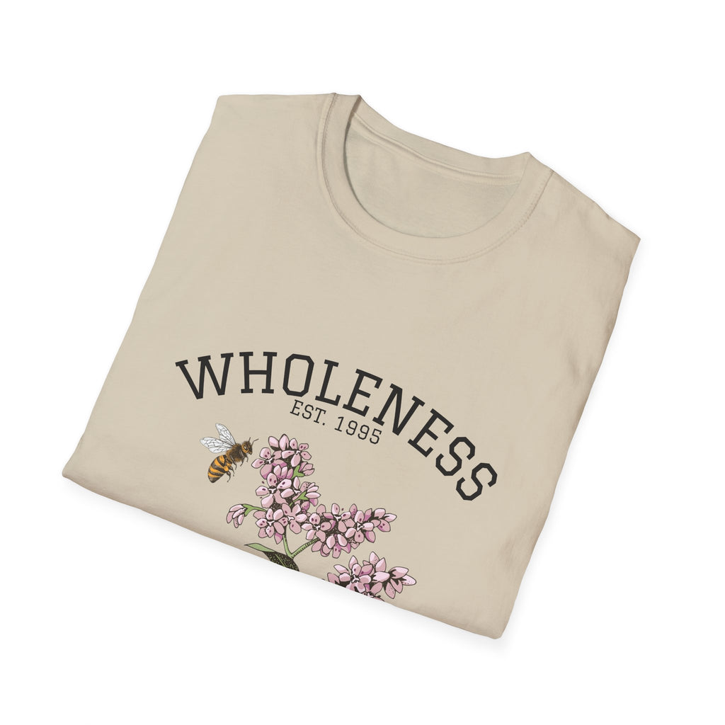 Wholeness Floral T‑Shirt — Vintage Lilac Botanical Design