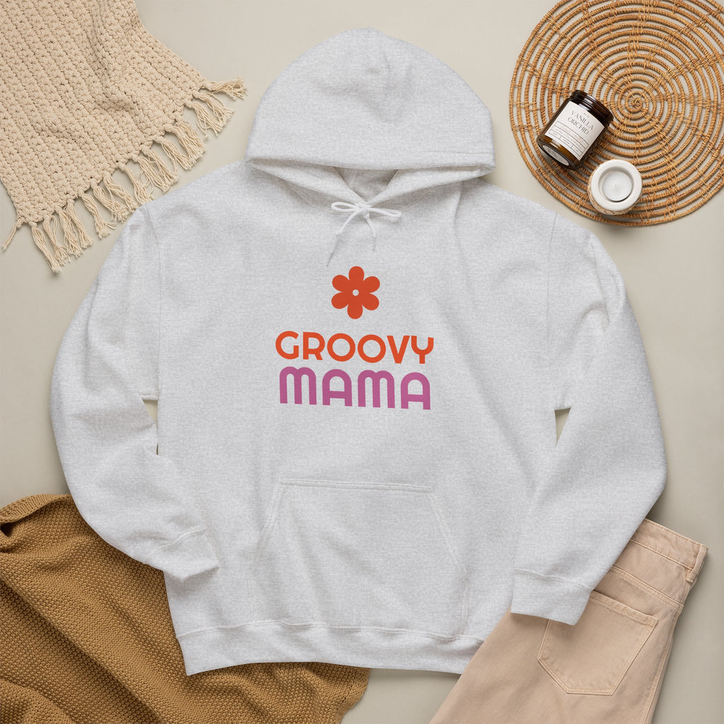 Groovy Mama Hoodie — Cozy Retro Flower Mom Sweatshirt