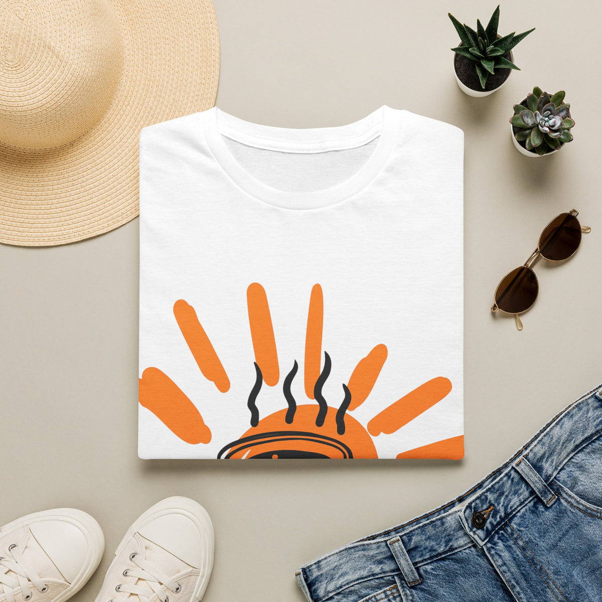 Coffee Sunrise T-Shirt — Hand Drawn Coffee Design