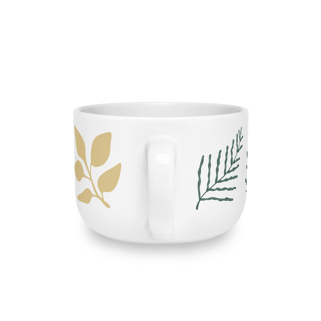 Hand-Drawn Floral & Leaf Pattern 25oz Mug