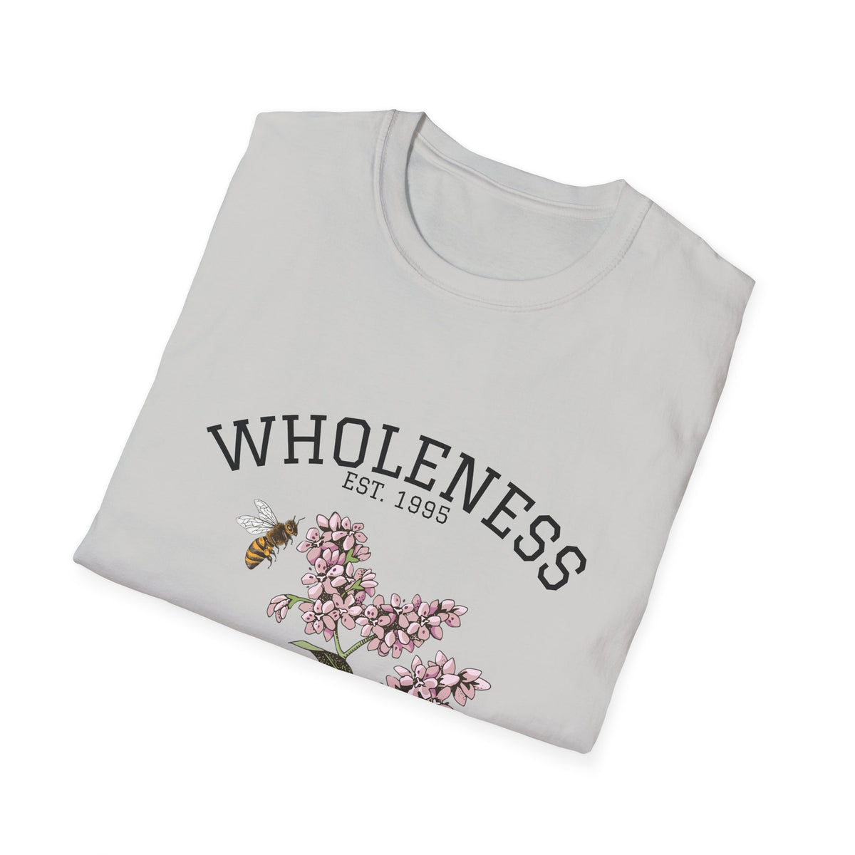 Wholeness Floral T‑Shirt — Vintage Lilac Botanical Design