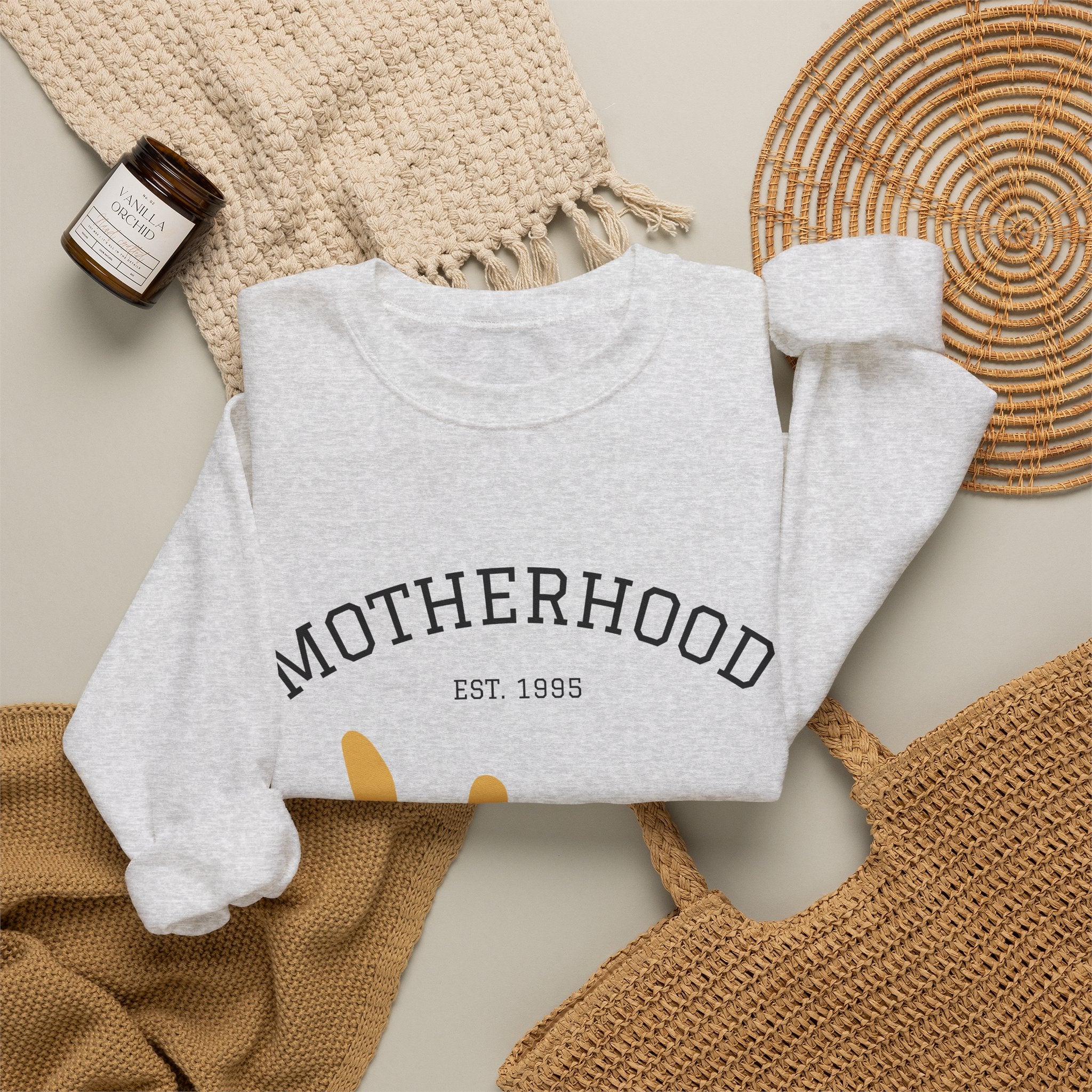 Motherhood Floral Crewneck Sweatshirt — 'Motherhood Est. 1985' Cozy Mom Gift