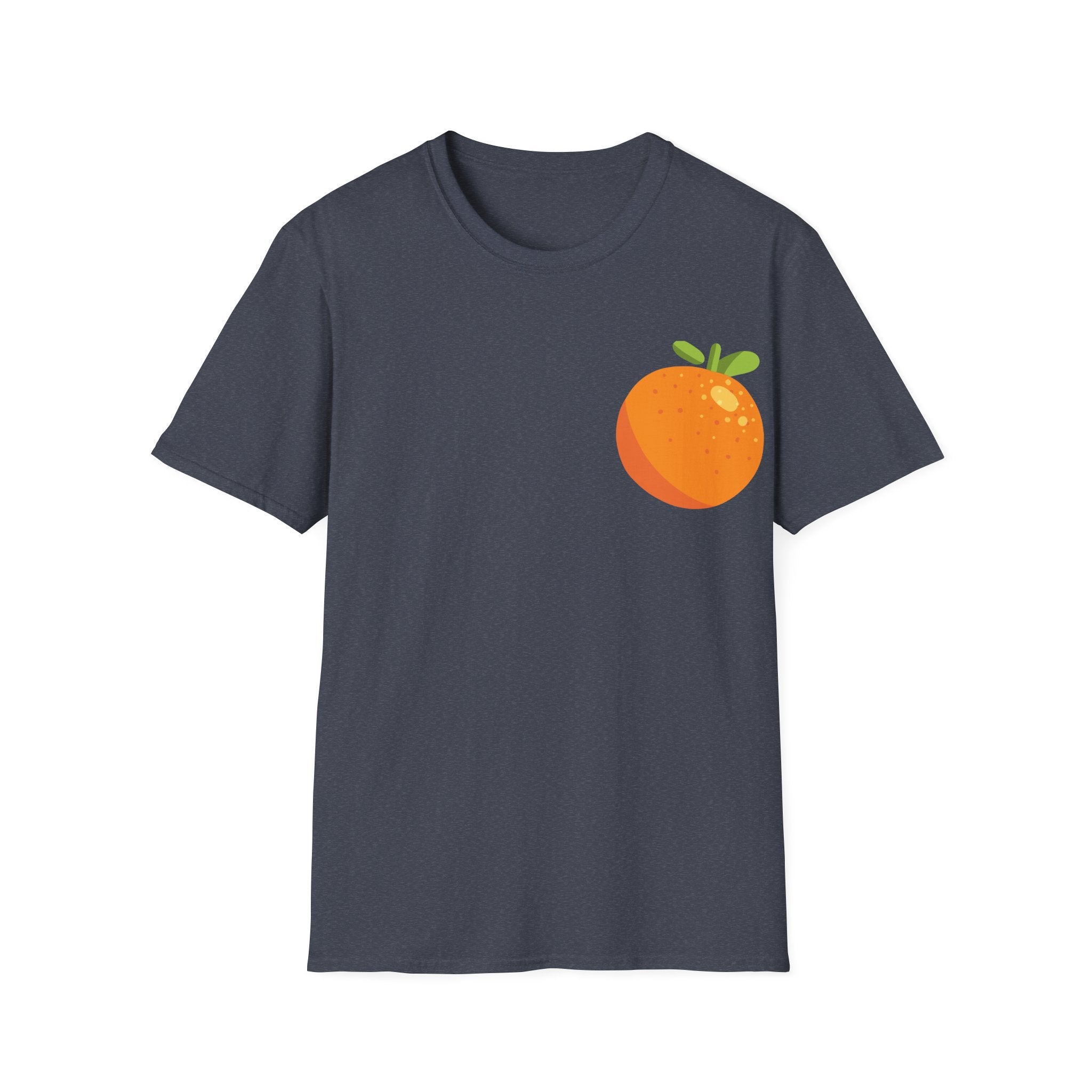 Orange Pocket Tee — Cute Minimalist Citrus Graphic T-Shirt