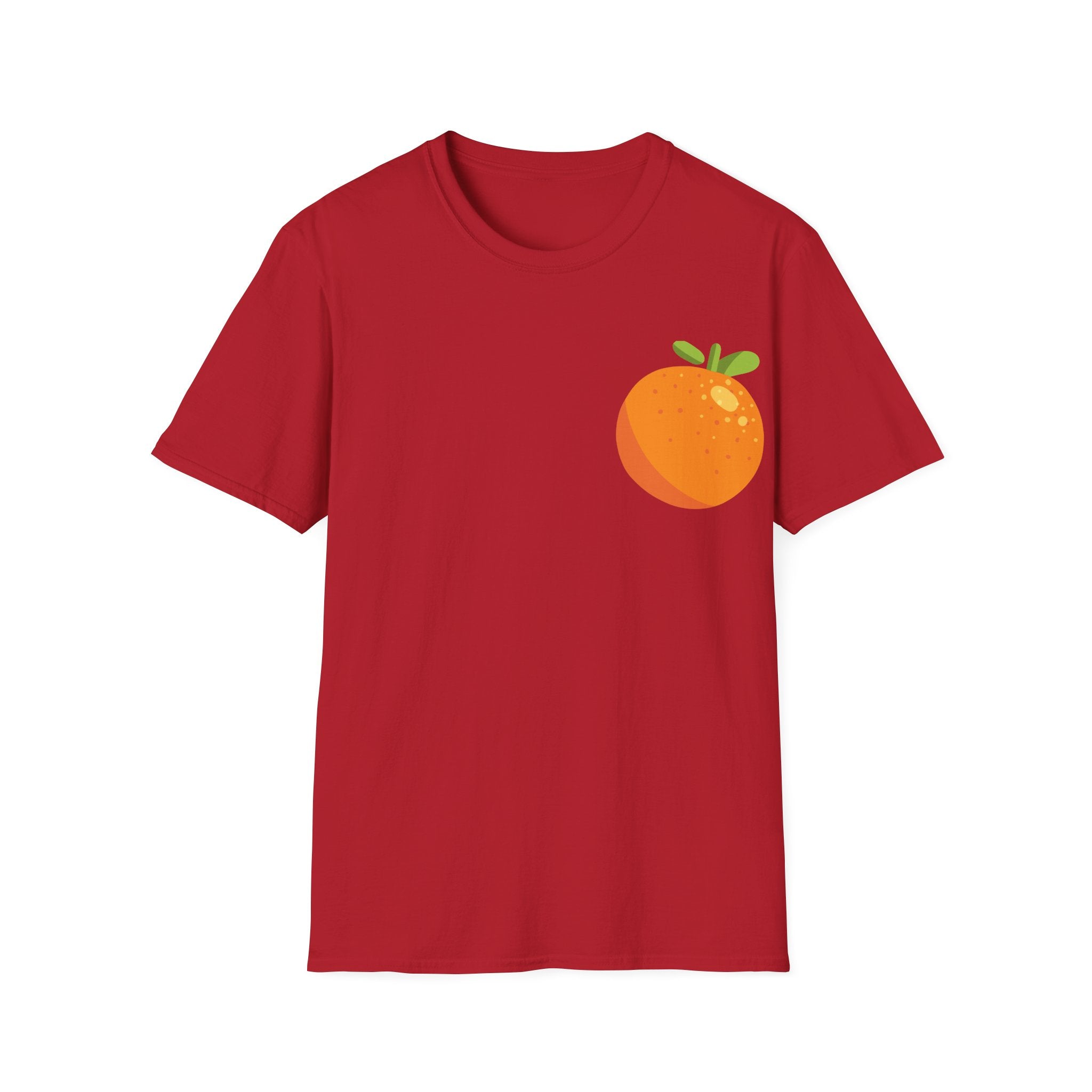 Orange Pocket Tee — Cute Minimalist Citrus Graphic T-Shirt