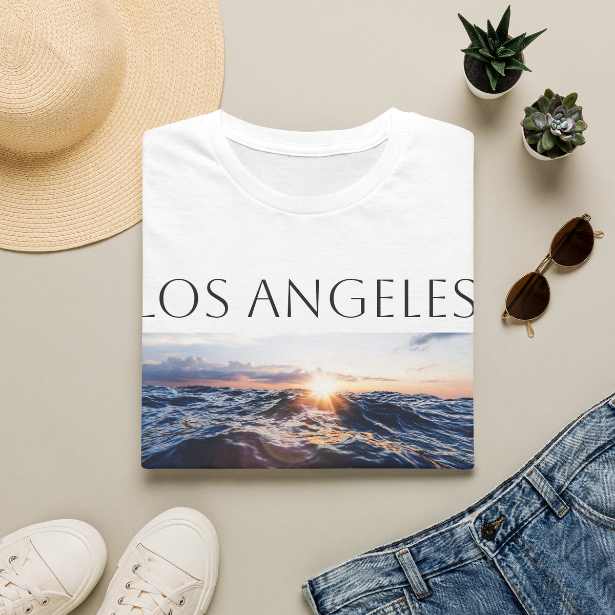 Lovley Los Angeles Ocean Sunset T-Shirt