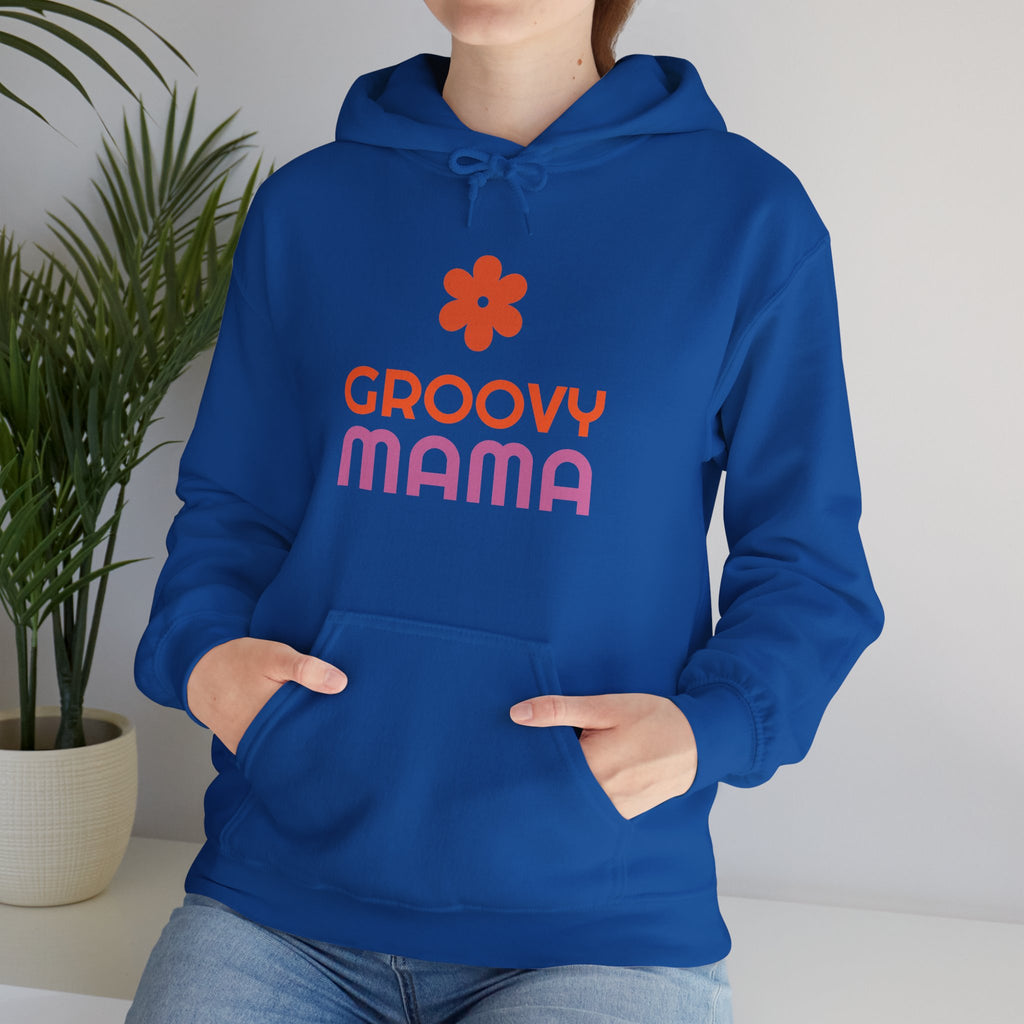 Groovy Mama Hoodie — Cozy Retro Flower Mom Sweatshirt