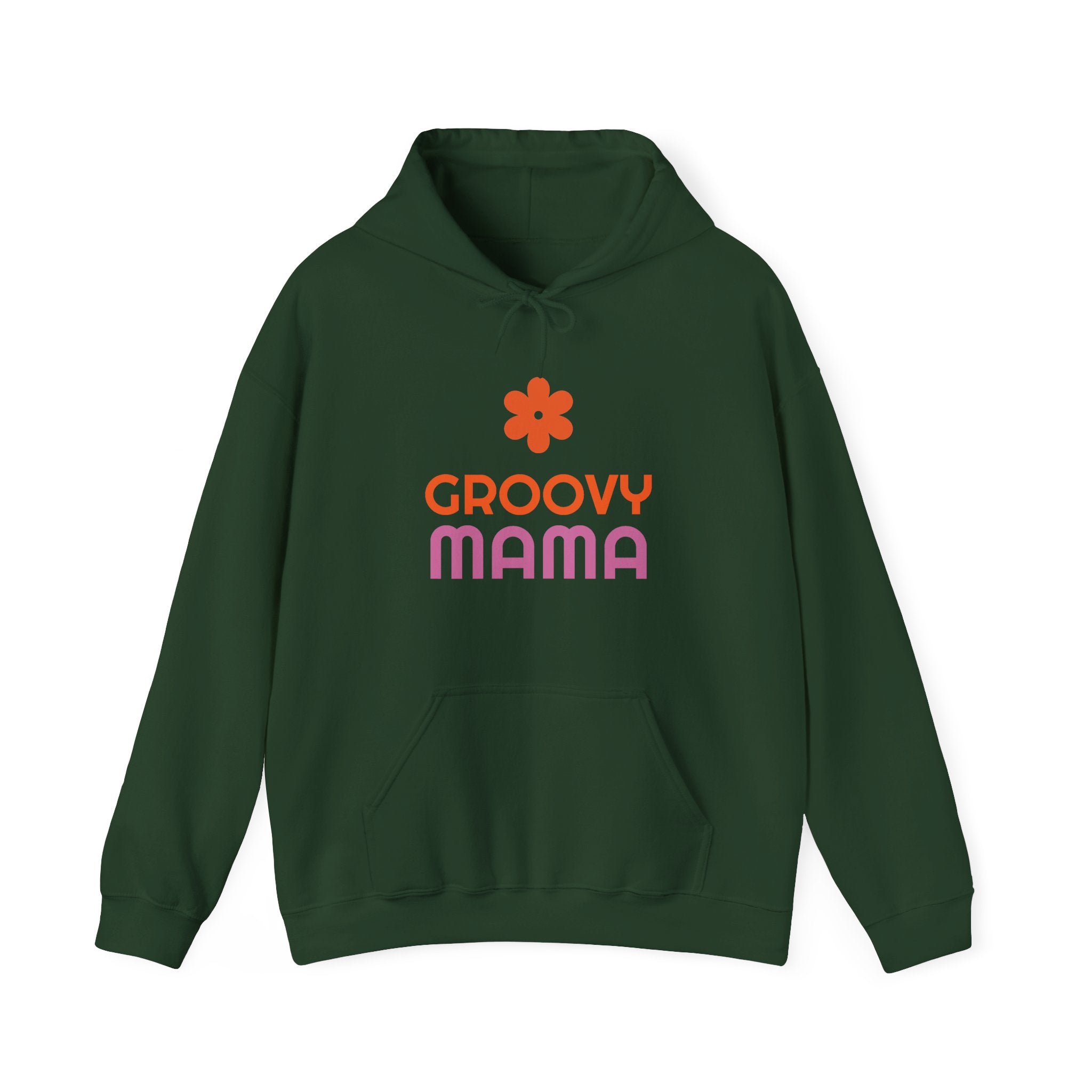 Groovy Mama Hoodie — Cozy Retro Flower Mom Sweatshirt