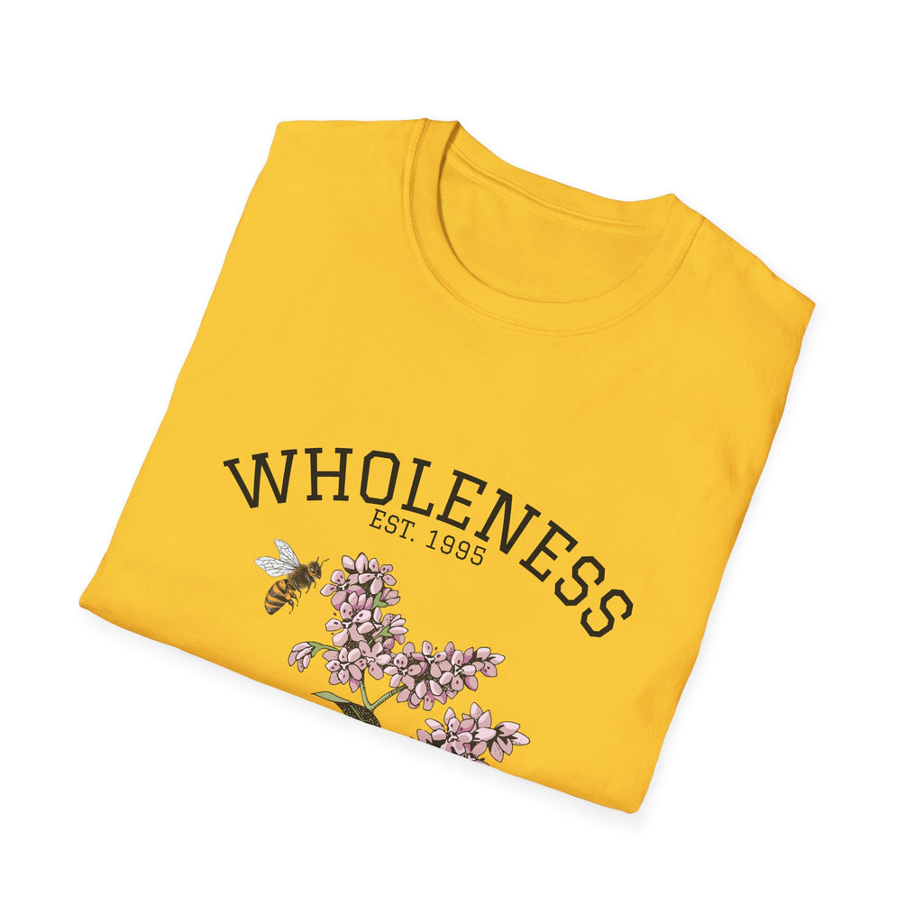 Wholeness Floral T‑Shirt — Vintage Lilac Botanical Design