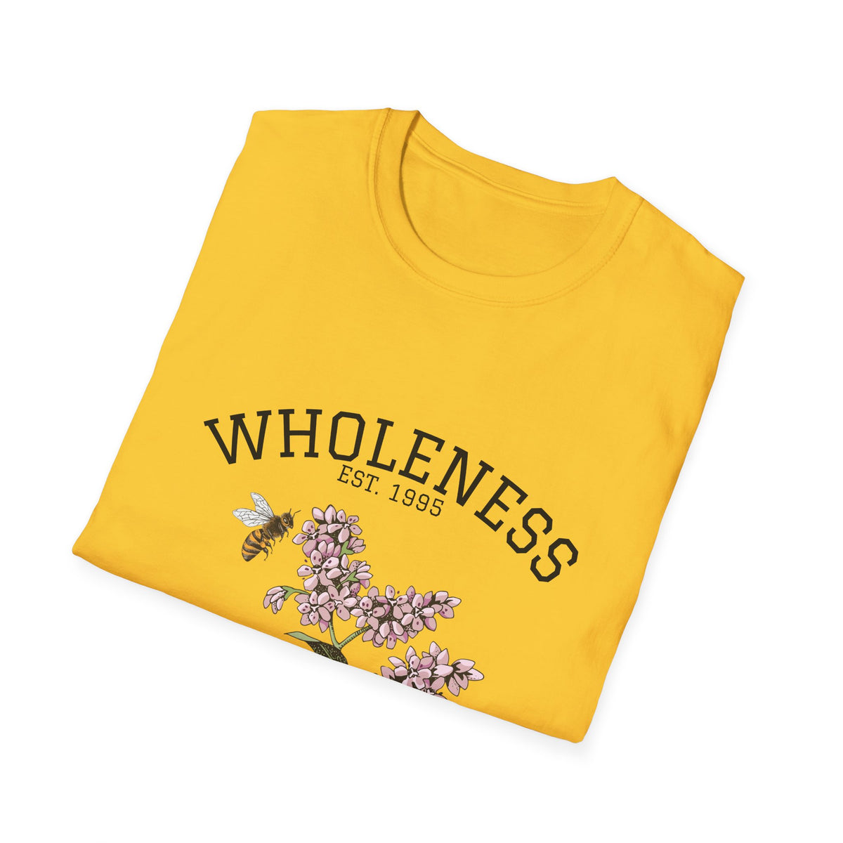 Wholeness Floral T‑Shirt — Vintage Lilac Botanical Design