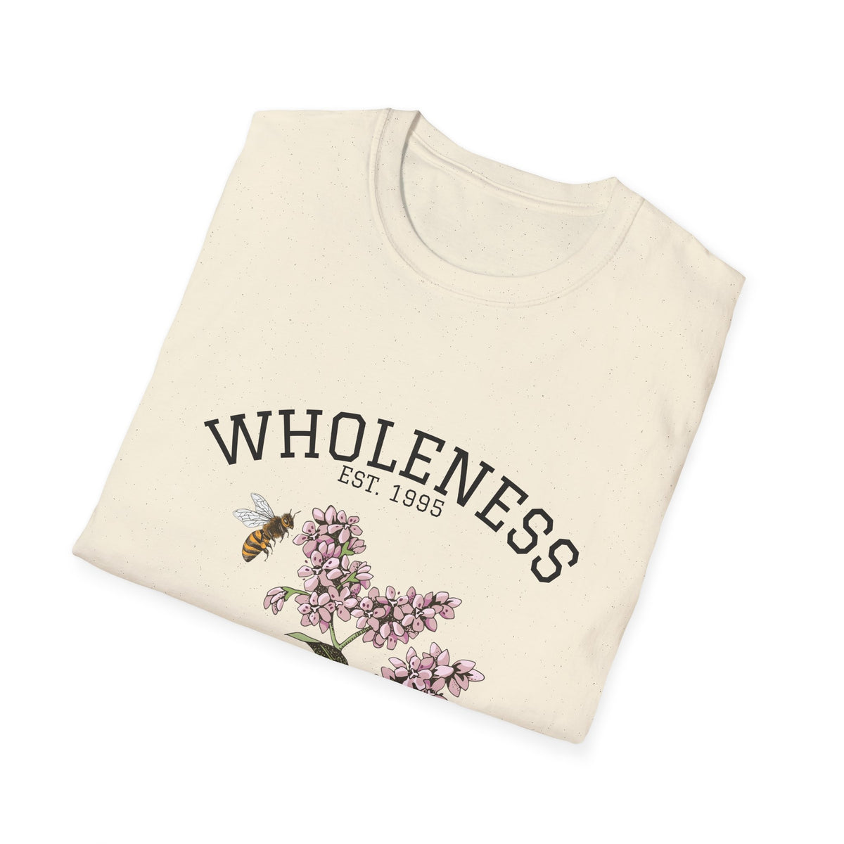 Wholeness Floral T‑Shirt — Vintage Lilac Botanical Design