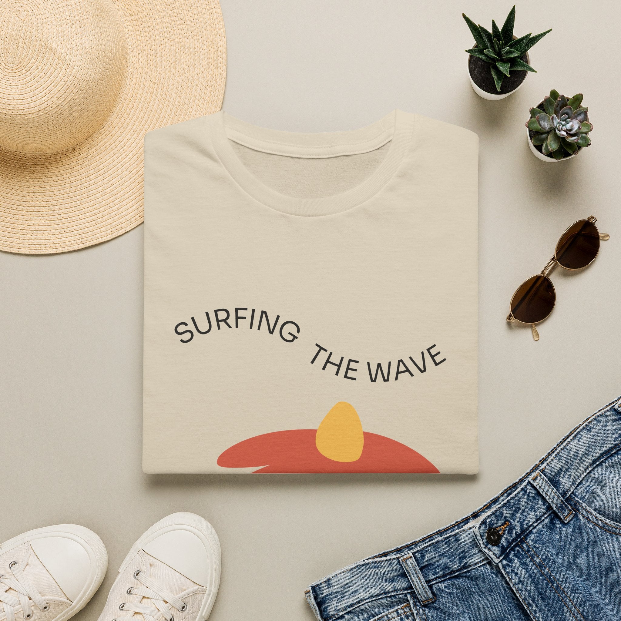 Surfing The Wave Floral T‑Shirt — Retro Daisy Graphic Tee