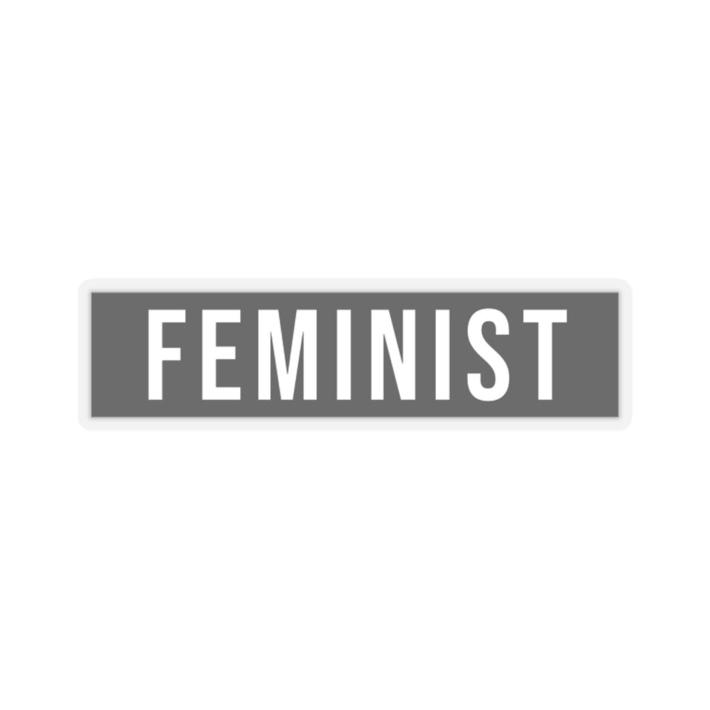 Feminist Sticker — Bold Black Feminism Decal for Laptops & Water Bottles