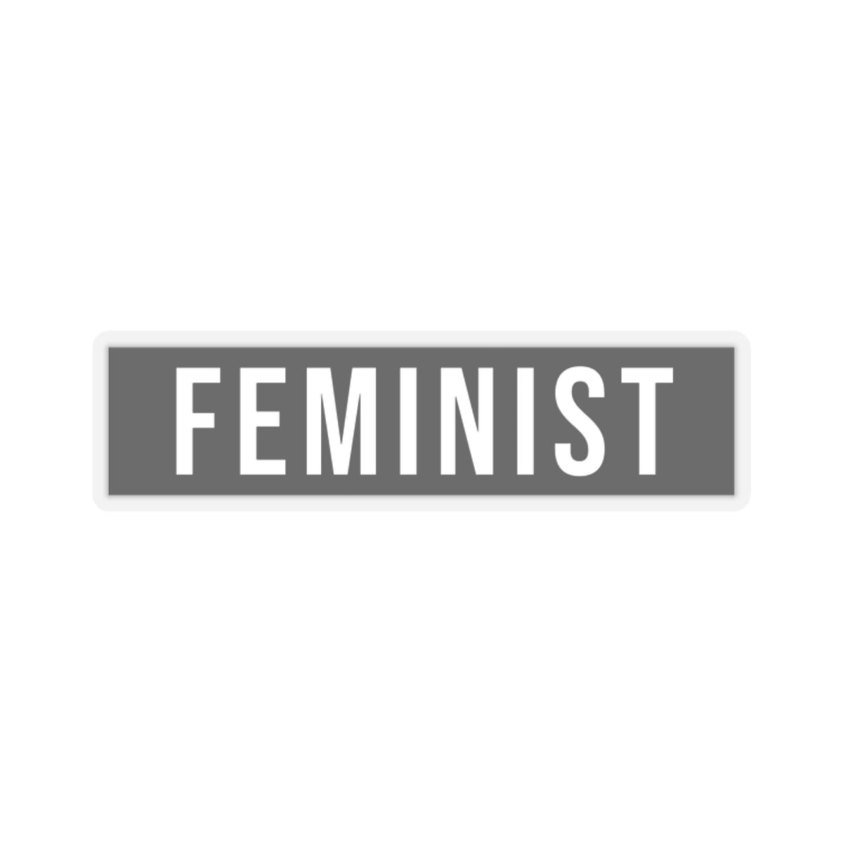 Feminist Sticker — Bold Black Feminism Decal for Laptops & Water Bottles