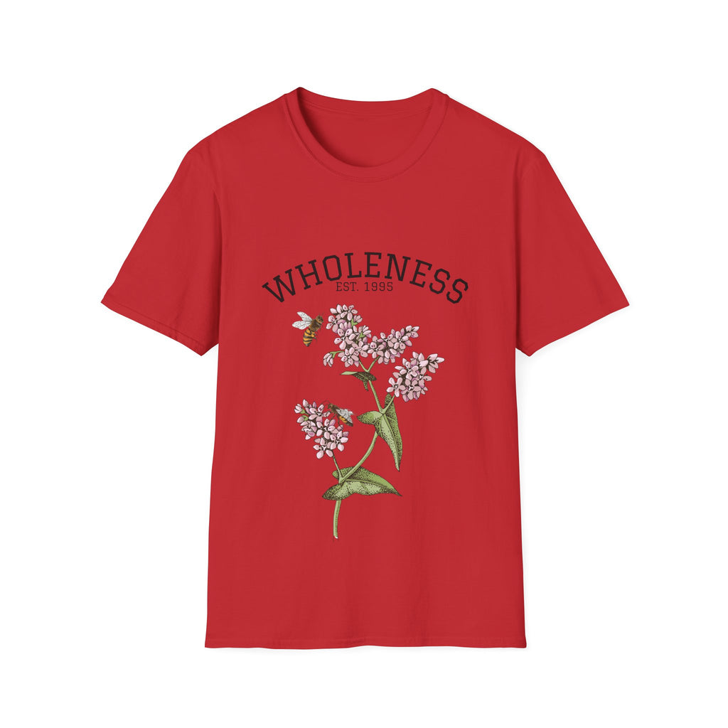 Wholeness Floral T‑Shirt — Vintage Lilac Botanical Design