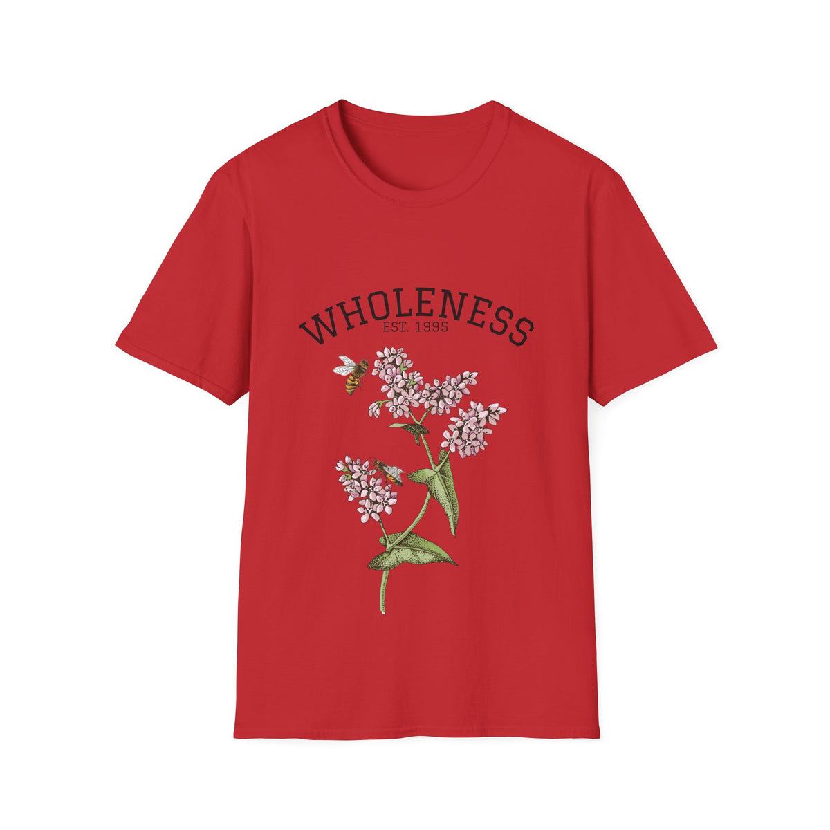Wholeness Floral T‑Shirt — Vintage Lilac Botanical Design