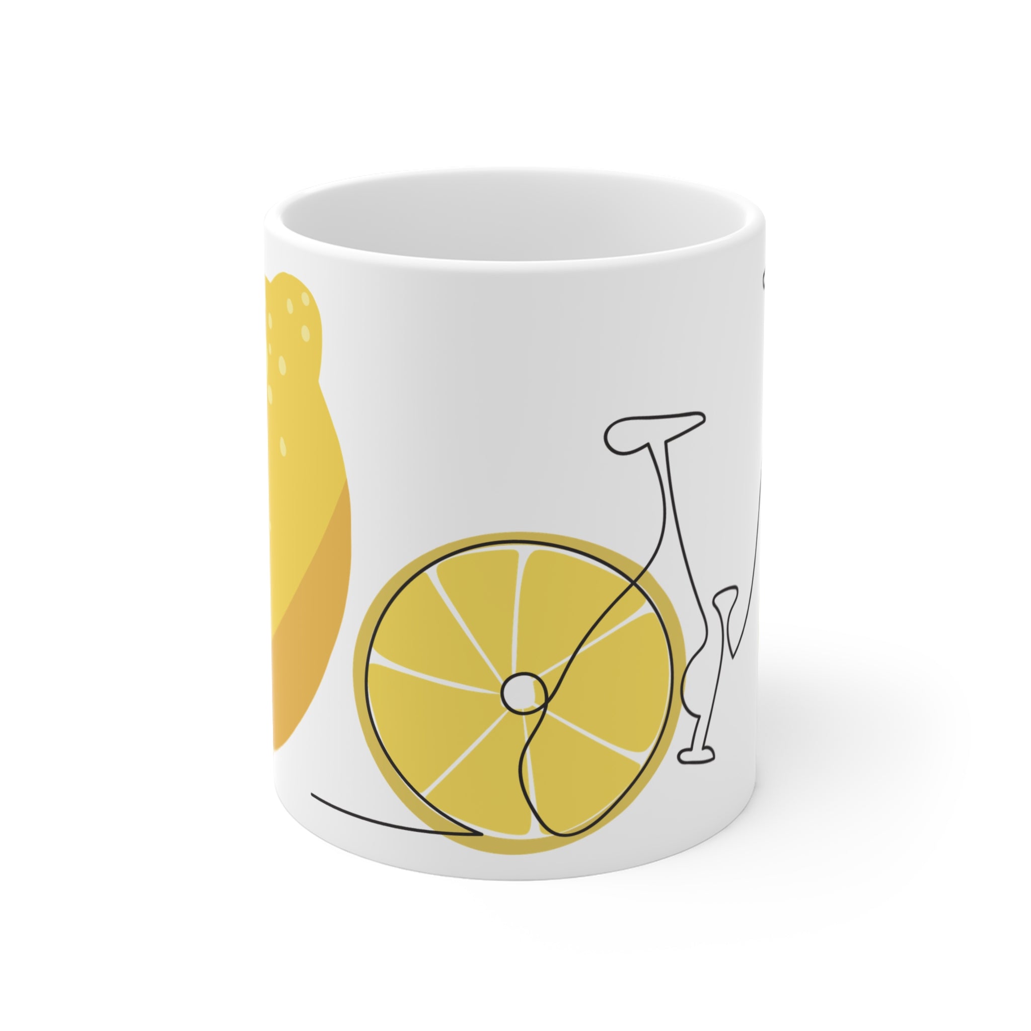 Cute Citrus Bike Mug - Coffee Cup (11 oz)