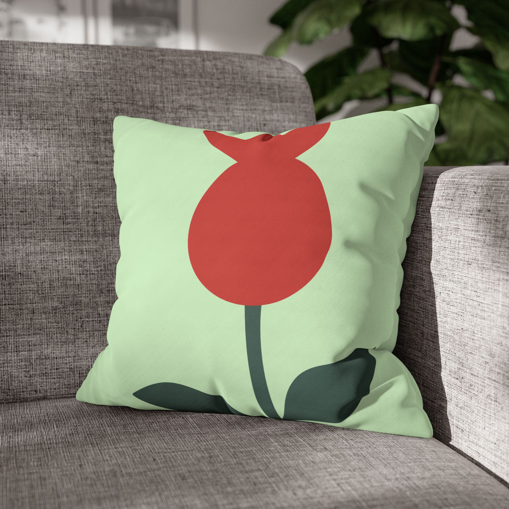 Tulip Silhouette Square Pillowcase