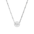 Circle Necklace — Engraved “hope” Pendant