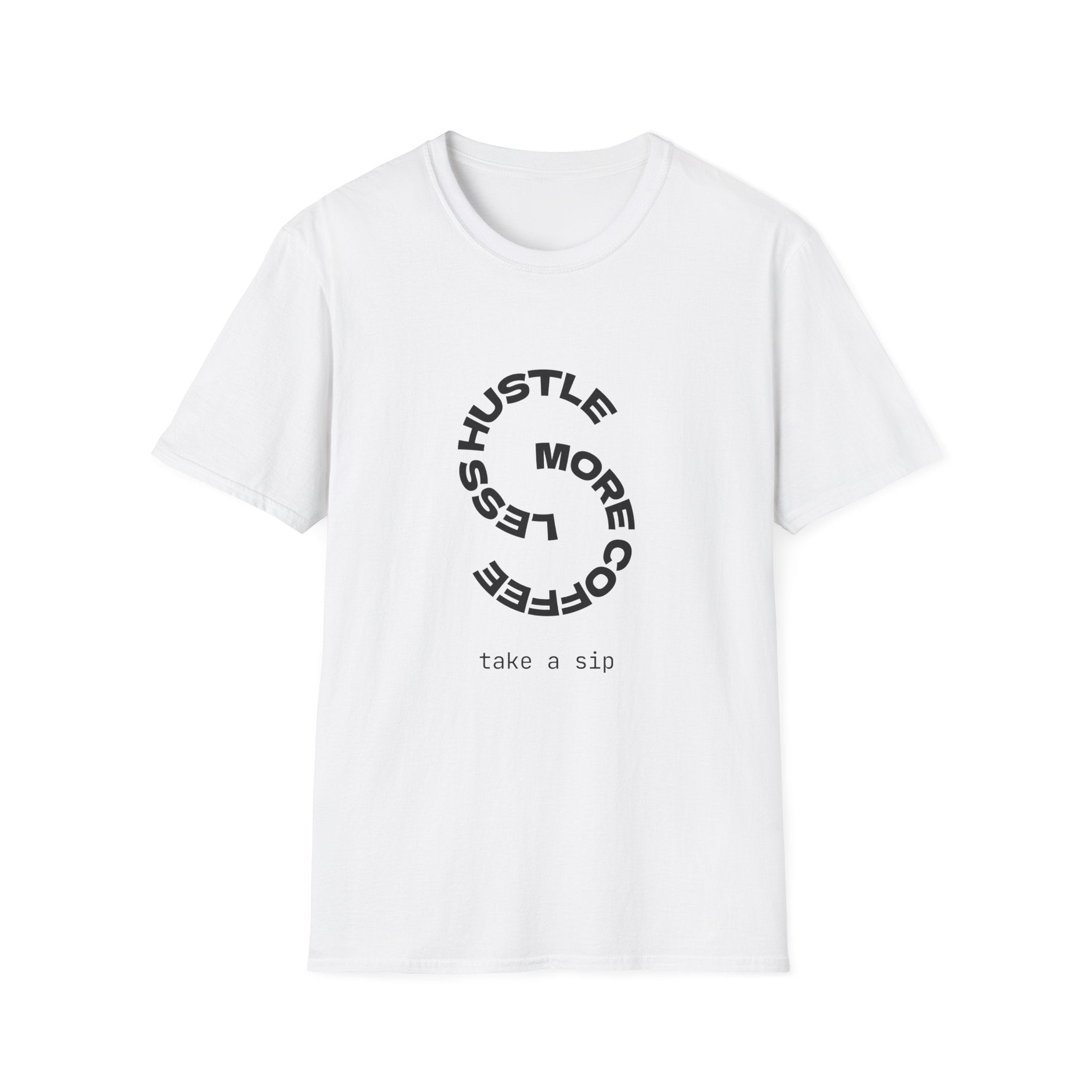 T‑Shirt — “More Coffee” Circular Graphic Motivational Tee