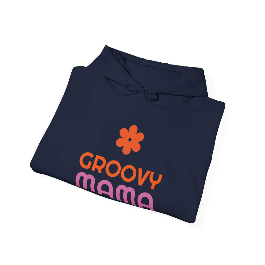 Groovy Mama Hoodie — Cozy Retro Flower Mom Sweatshirt