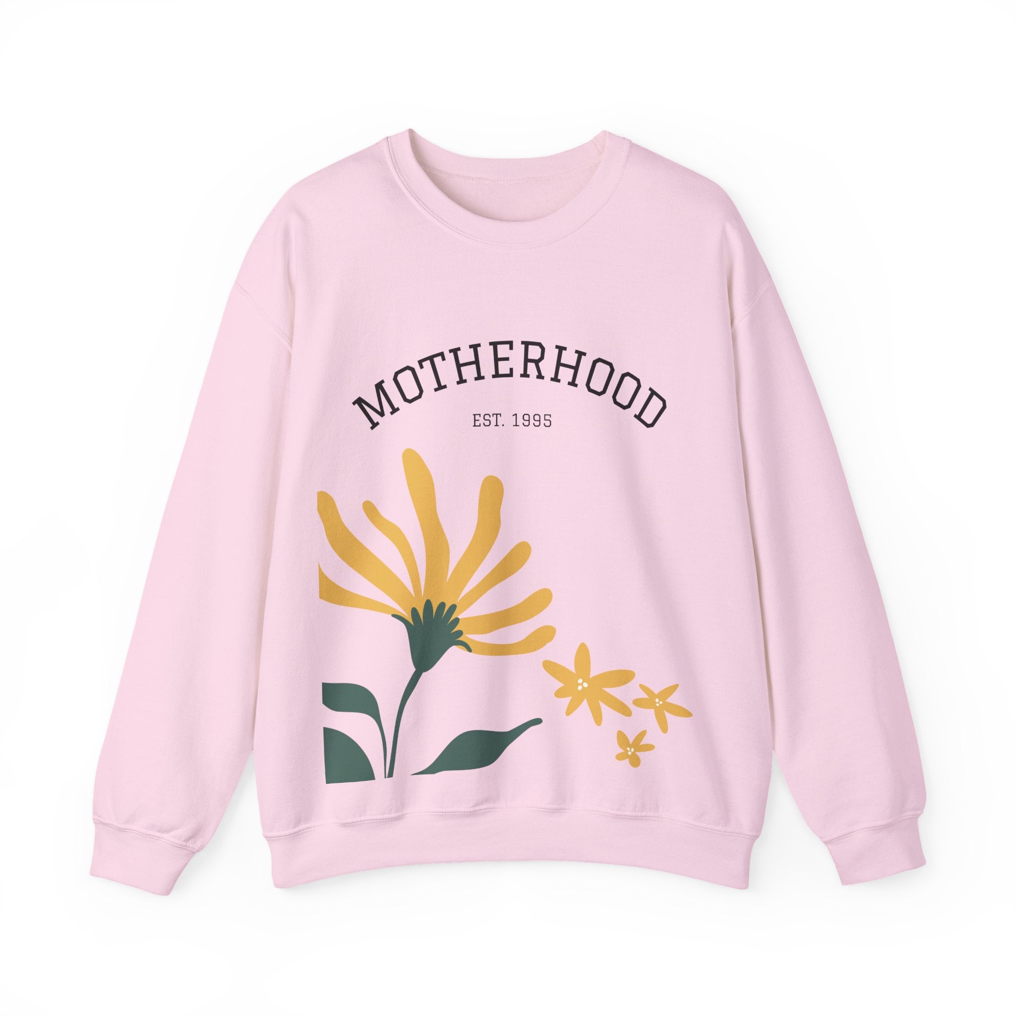 Motherhood Floral Crewneck Sweatshirt — 'Motherhood Est. 1985' Cozy Mom Gift