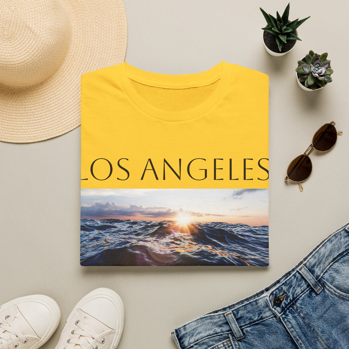 Lovley Los Angeles Ocean Sunset T-Shirt