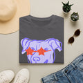 Star-Eyed Dog T-Shirt — Cute Purple Pup with Red Star Sunglasses Tee