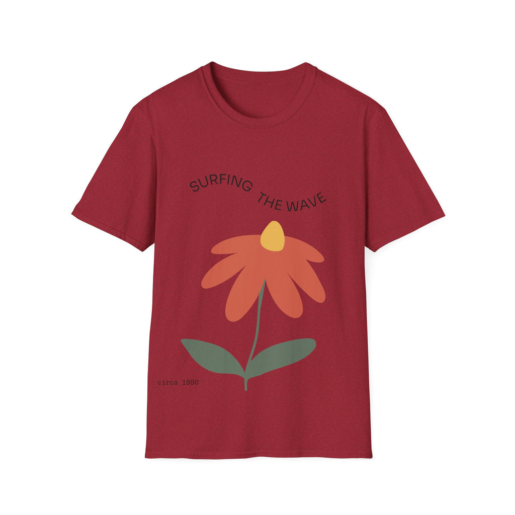 Surfing The Wave Floral T‑Shirt — Retro Daisy Graphic Tee