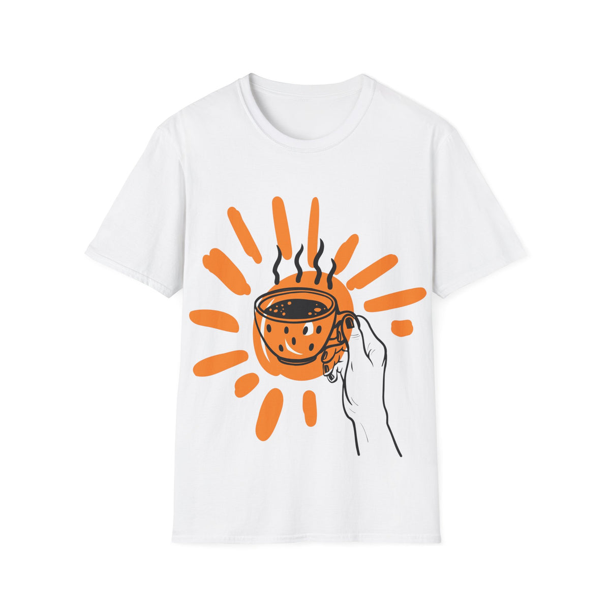 Coffee Sunrise T-Shirt — Hand Drawn Coffee Design