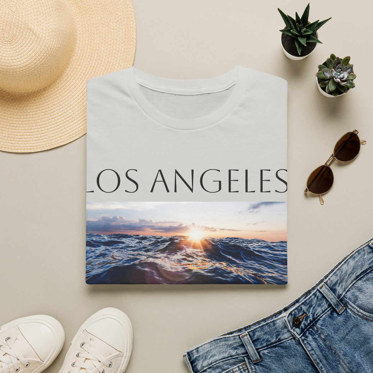 Lovley Los Angeles Ocean Sunset T-Shirt