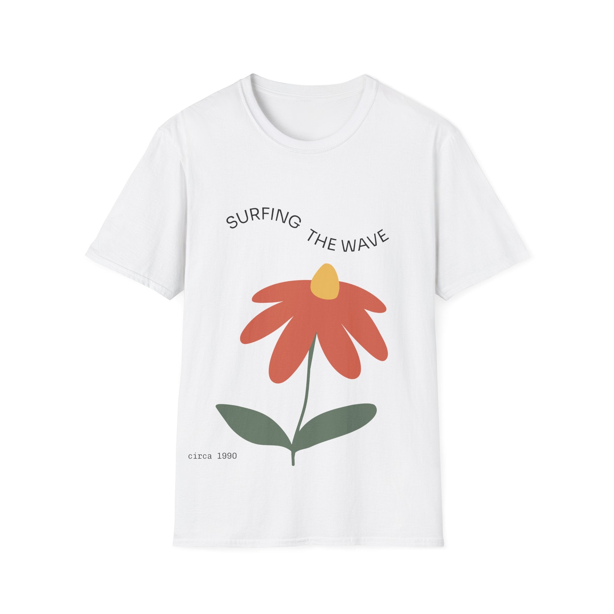 Surfing The Wave Floral T‑Shirt — Retro Daisy Graphic Tee