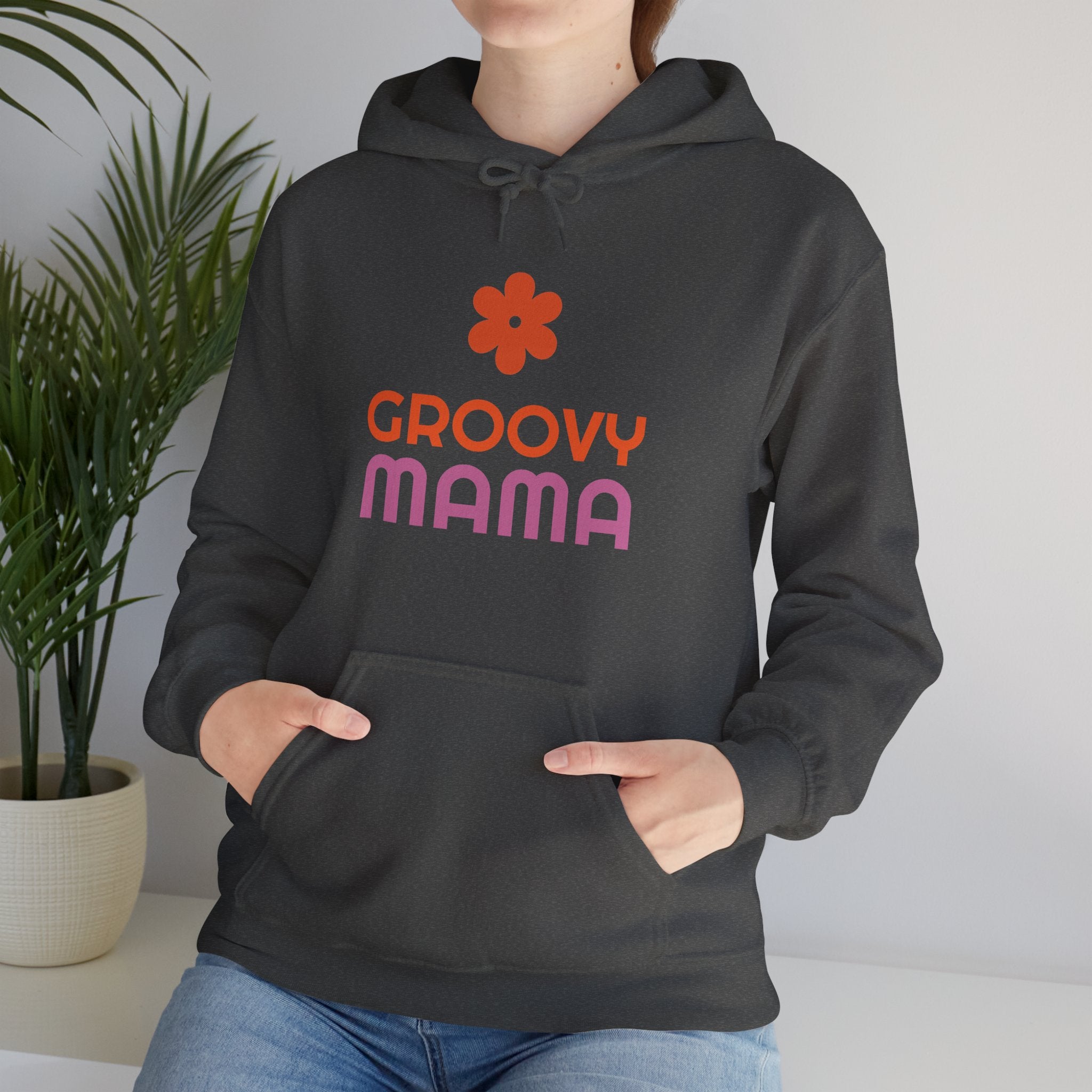 Groovy Mama Hoodie — Cozy Retro Flower Mom Sweatshirt