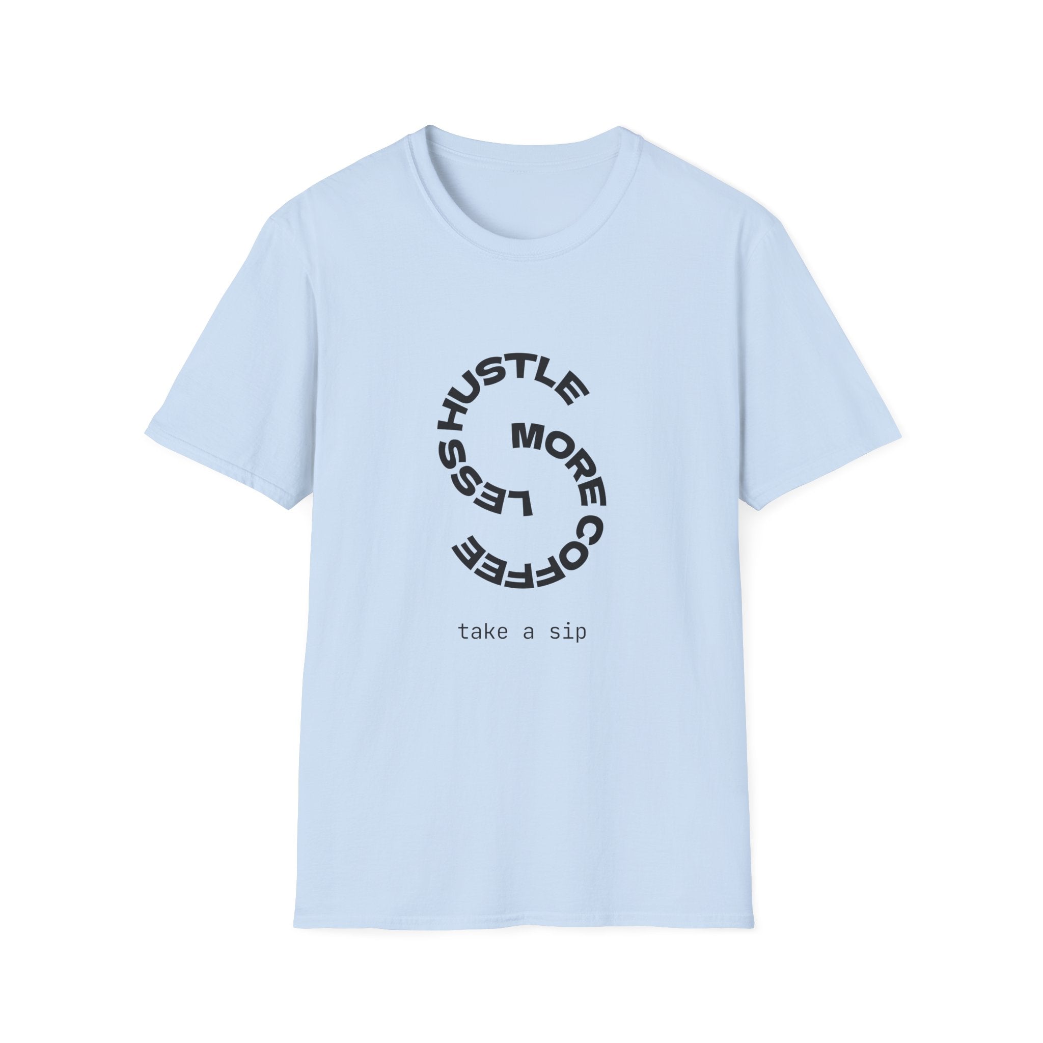 T‑Shirt — “More Coffee” Circular Graphic Motivational Tee