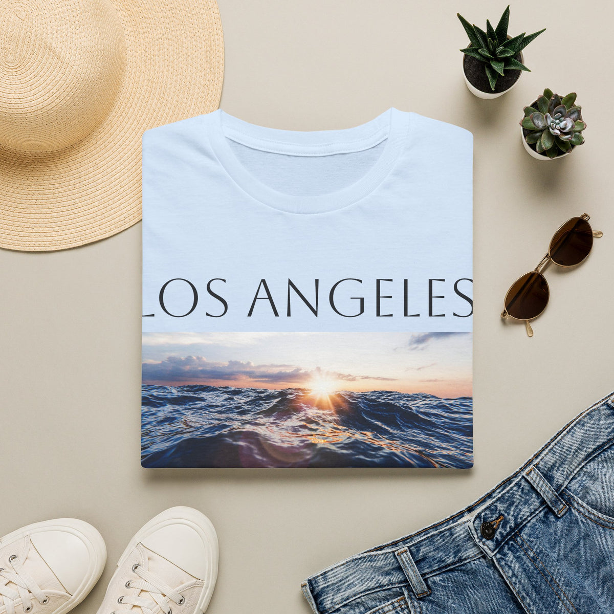 Lovley Los Angeles Ocean Sunset T-Shirt